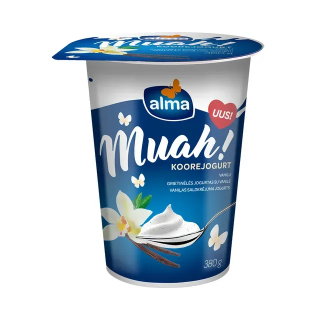 Alma Koorejogurt Muah Vanilli 380g