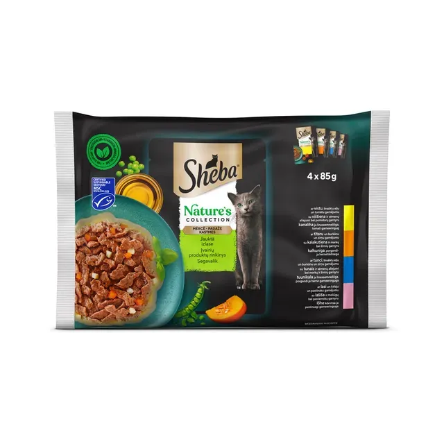 Sheba Kiiuseine Natures Mix Linnuliha 4x85g
