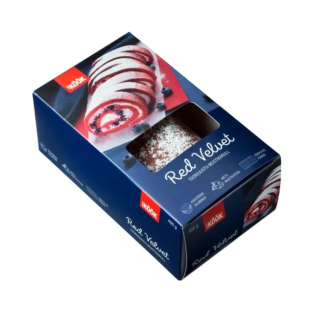 Red Velvet toorjuustu-mustikarull, SELVERI KÖÖK, 400 g