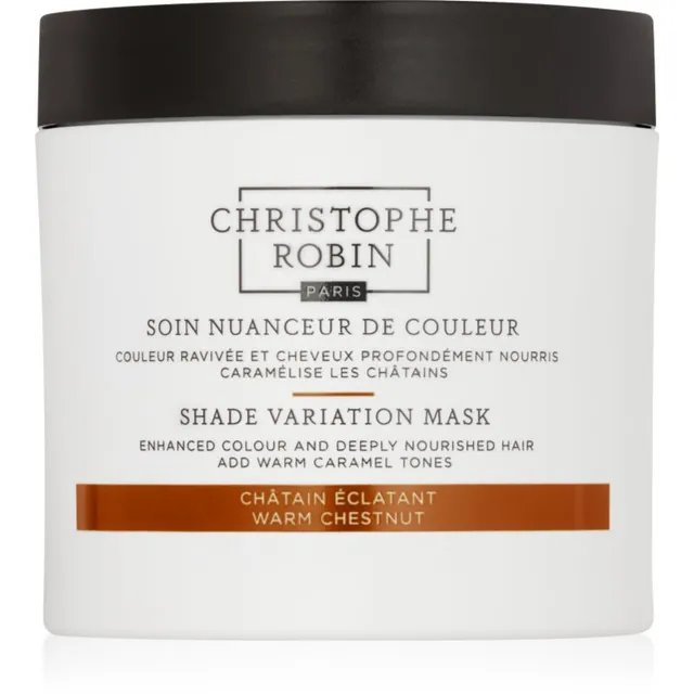 Christophe Robin Shade Variation Mask Toitev kreemmask juustele varjund Warm Chesnut 250 ml