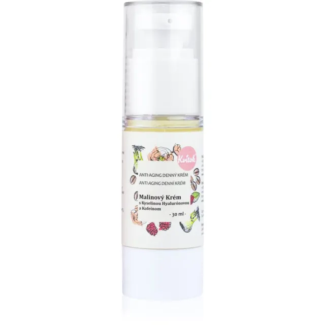 Kvitok Raspberry Cream with Caffeine Päevakreem küpsele nahale 40+ 30 ml