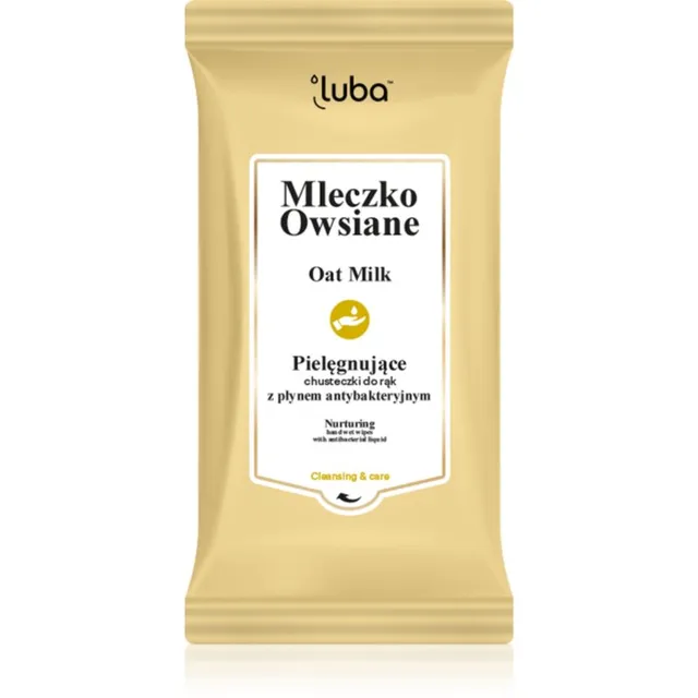 Luba Oat Milk Wet Wipes for Hands with Antibacterial Liquid Niisked salvrätikud antibakteriaalse toimega 15 tk