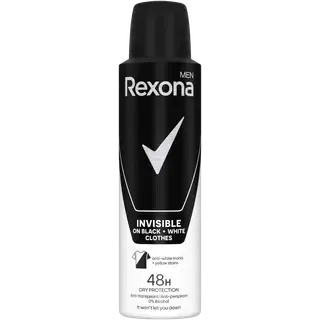Deodorant Invisible on B+W clothes meestele, REXONA, 150 ml