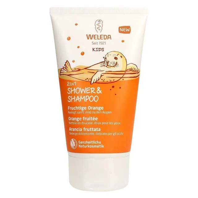 WELEDA 2in1 Laste šampoon-dušikreem apelsin 150ml