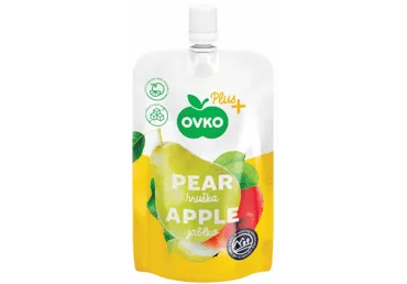 Puuviljapüree OVKO Plus õun-pirn 120g