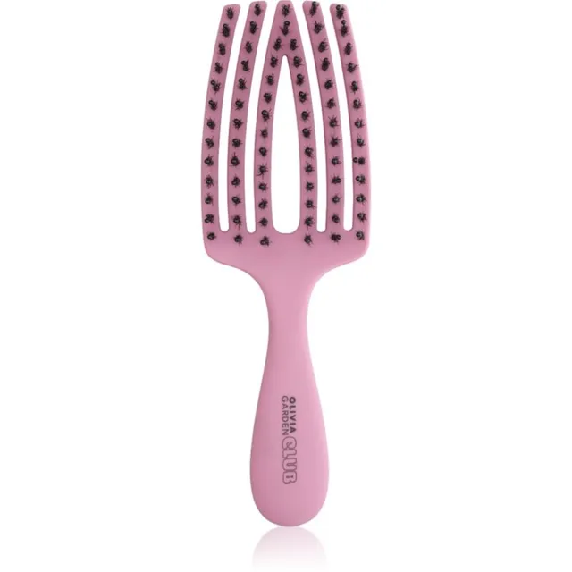 Olivia Garden Club The Nomad Detangling&Shine Fingerbrush​ Lame hari juustele Pink 1 tk