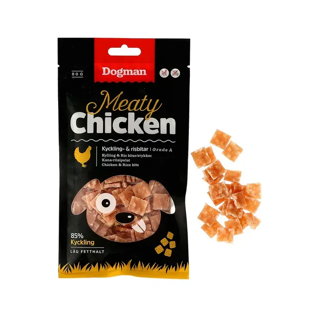 Täiendsööt. Kanaliha-riisipalad Meaty, DOGMAN, 80g