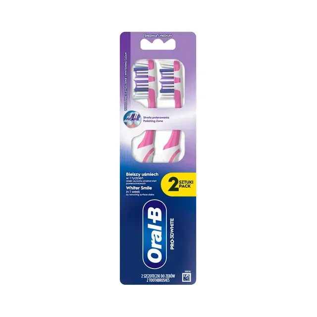 Hambahari Pro-3D White medium, ORAL-B, 2tk