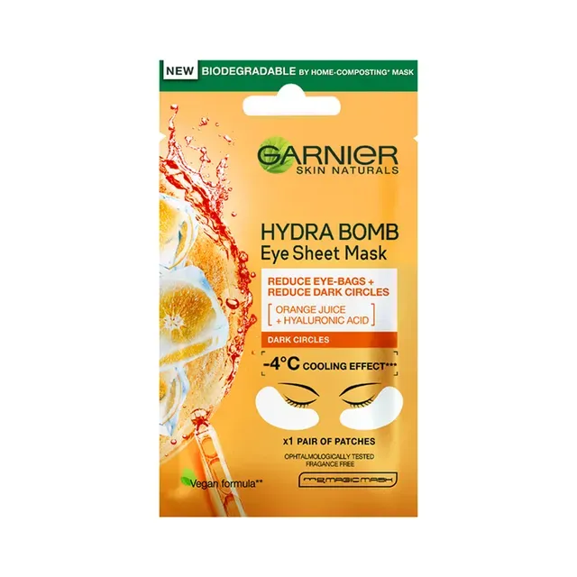 Silmaümbrusmask apelsinimahla ja hüaluroonhappega, GARNIER, 1tk