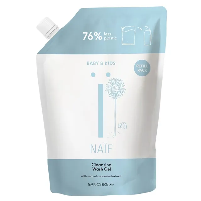 NAIF Baby & Kids Cleansing Wash Gel 500ml (Refill)