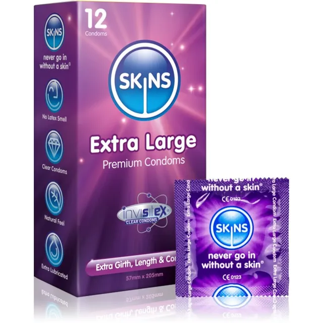 Skins Extra Large Premium Condoms kondoomid 12 tk