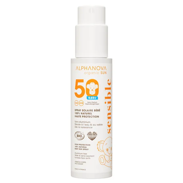 ALPHANOVA Organic Sun Natural Baby Sun Spray SPF50 100g