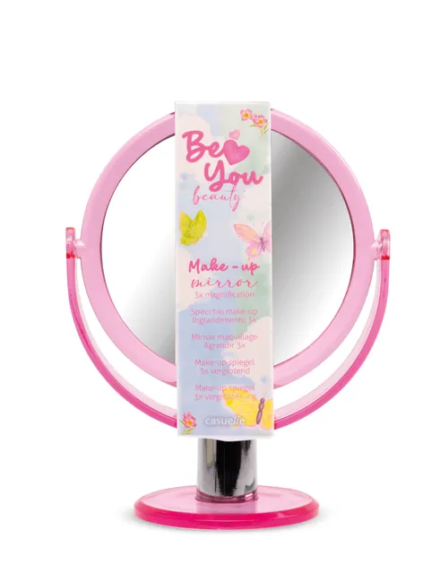 Casuelle Make-Up Mirror, Round, 2-sided, Plain and 3x Magnifying Ø10,5cm