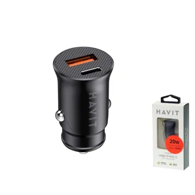 Auto laadija,pd20w/qc18w Havit dot 2022