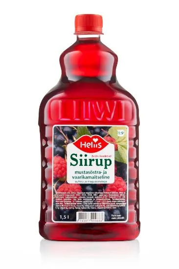 Heliis siirup mustasõstra-ja vaarikamaitseline 1,5L
