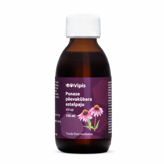 VIPIS PUNASE PÄEVAKÜBARA ASTELPAJU SIIRUP 150ML