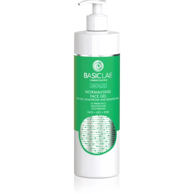 BasicLab Dermocosmetics Micellis Normaliseeriv geeljas puhastusvahend rasusele akne kalduvustega nahale 300 ml