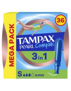 Tampax Compak Pearl Super tampoonid aplikaatoriga 36 tk
