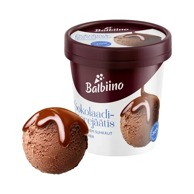 Vähendatud suhkruga laktoosivaba šokolaadi-koorejäätis, BALBIINO, 250 g