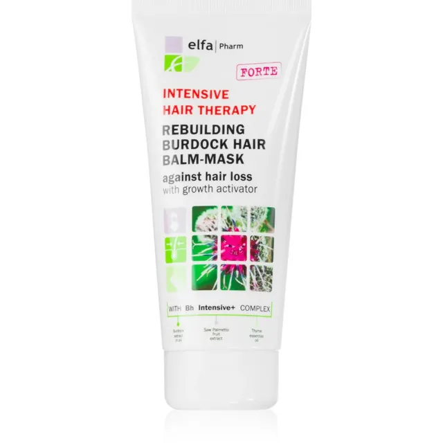 Elfa Pharm Intensive Cosmetic Intensive Hair Therapy Rebuilding Burdock Hair Balm-Mask Kasvuaktivaatoriga palsam juuste väljalangemise ärahoidmiseks 2