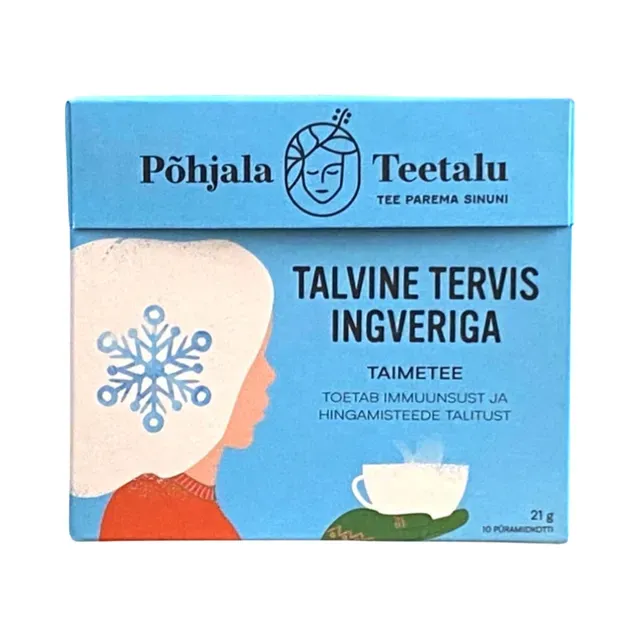 Taimetee Talvine Tervis Ingveriga, mahe 10pk, PÕHJALA TEETALU, 25g