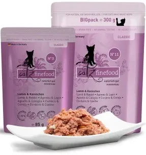 Classic N°11 LAMBA- ja JÄNESELIHAGA (70%), teraviljavaba kassieine kotike (Catz Finefood)