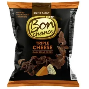Bon Chance Kolmejuustu Maitselised Musta Leivakrõpsud 120g