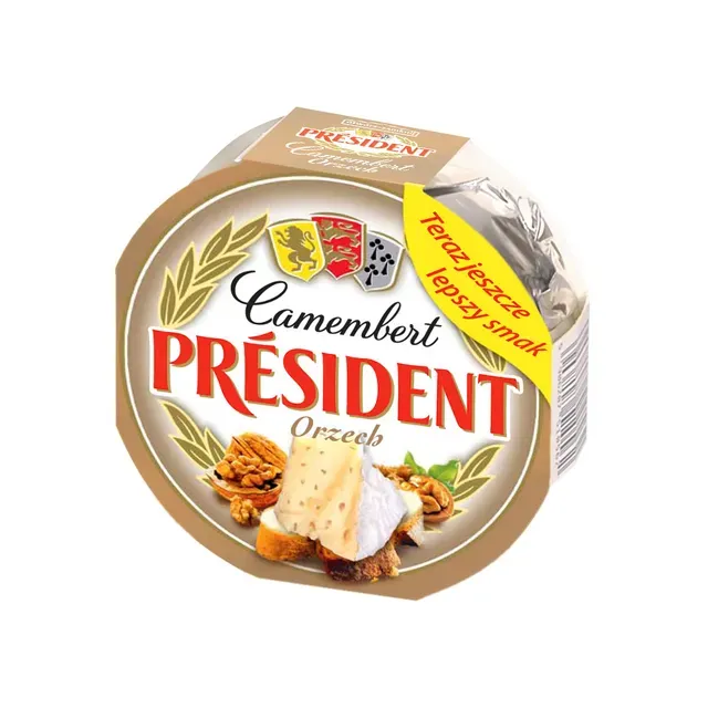 Camembert valgehallitusjuust pähklitega, PRESIDENT, 120 g