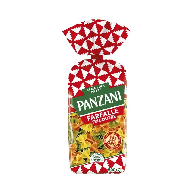 Farfalle lipsuke 3-värvilised makaronid, PANZANI, 500 g