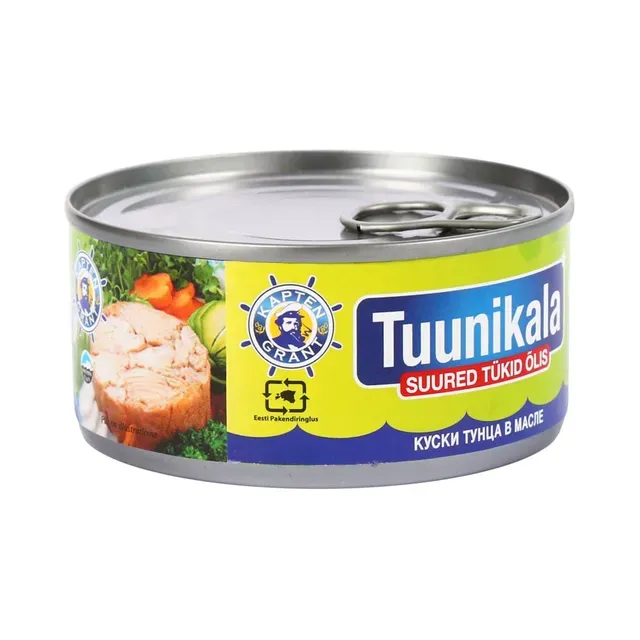 Tuunikala suured tükid õlis, KAPTEN GRANT, 185 g