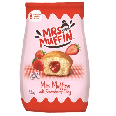 Muffinid maasikamoosi täidisega 200g