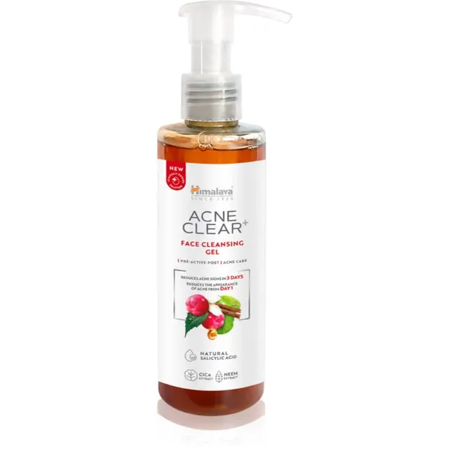 Himalaya Herbals Acne Clear+ Face Cleasing Gel Puhastav geel akne hoolduseks 200 ml