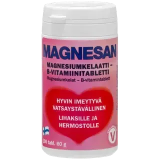 Magnesan magneesiumi ja B-vitamiinisegu 100 tk. 60 g
