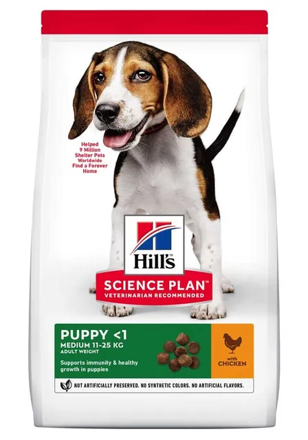 Hill's Science Plan koeratoit kanaga keskmist kasvu kutsikale 14kg
