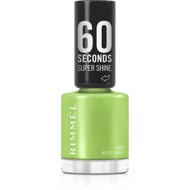 Rimmel 60 Seconds Super Shine Küünelakk varjund 107 Acid Lime 8 ml