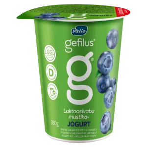 Jogurt mustika 2% laktoosivaba, VALIO GEFILUS, 380 g