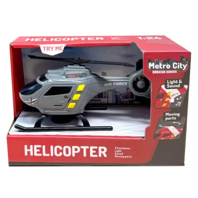 Helikopter Metro City hääle ja tulega