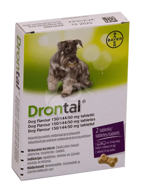 DRONTAL DOG FLAVOUR TBL 150MG+50MG+50Mg KOER N2