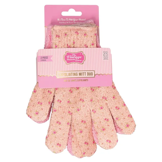 THE VINTAGE COSMETIC Exfoliating Mitt Duo