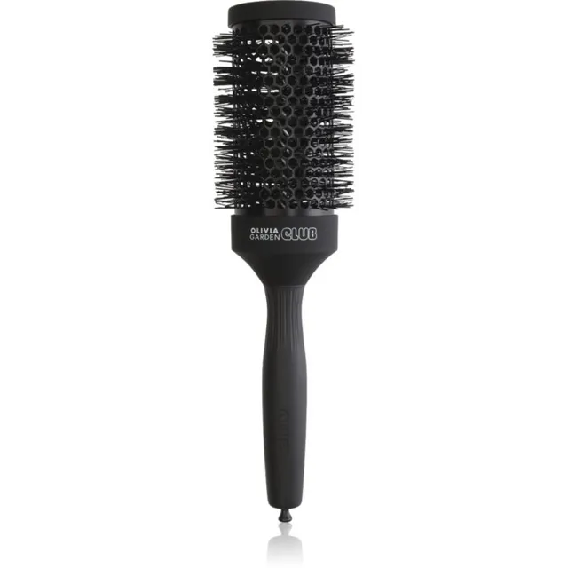 Olivia Garden Club The Glow Blowout Ceramic Round Brush Black Ümmargune juuksehari 1 tk