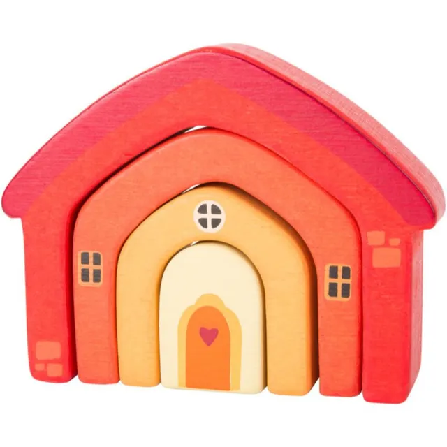 Small foot Wooden Building Blocks House aktiveeriv mänguasi puidust 12 m+ 4 tk