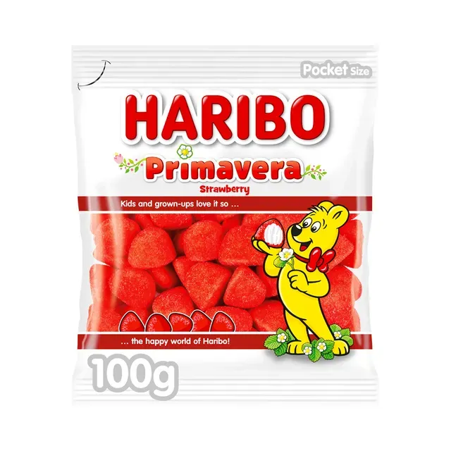 Kummikommid Maasikad, HARIBO, 100g