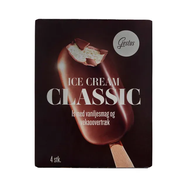 Classic vanillijäätis kakaoglasuuris 4x70g, GESTUS, 280 g