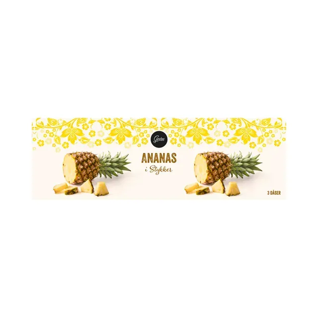 Ananassi tükid omas mahlas x 3tk, GESTUS, 420 g neto