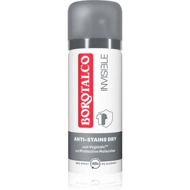 Borotalco Invisible Pihustatav deodorant valgete ja kollaste plekkide hoolduseks 45 ml