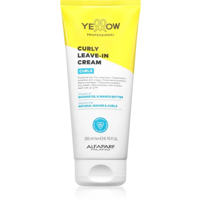 Yellow Professional Curls Curly Leave-in Cream Juustesse jäetav kreem lainelistele ja lokkis juustele 200 ml