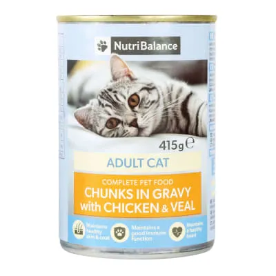 Kassisööt Nutribalance kana-vasikaliha 415g