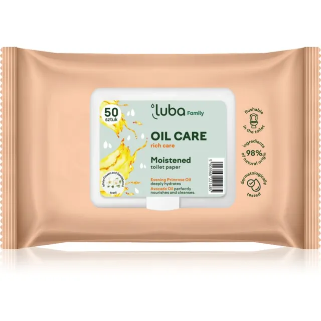 Luba Family Oil Care niisutatud tualettpaber 50 tk