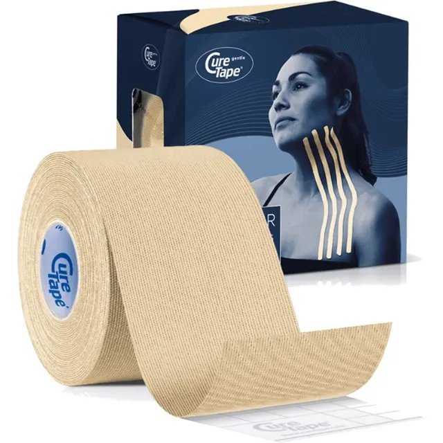 CureTape® Gentle fikseeriv sporditeip tundlikule nahale värv Beige 5 m