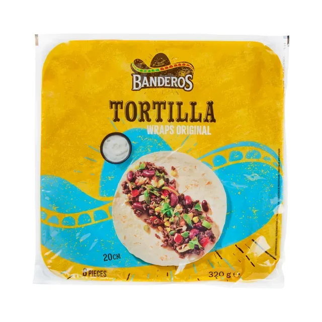 Nisutortilla 20 cm x 8 tk, BANDEROS, 320 g